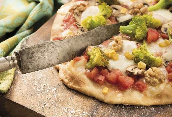 Pizza amb bròquil i nous - Veritas