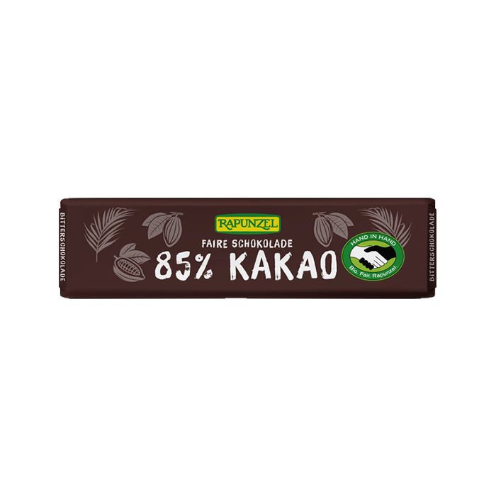 Chocolatina 85% cacao Rapunzel 20g ECO main product photo