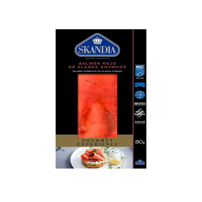 Salmón rojo ahumado Skandia 80g main product photo