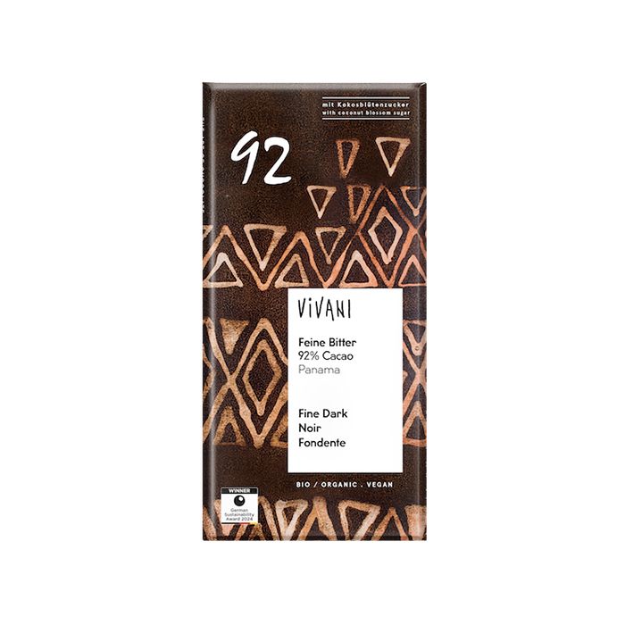 Chocolate 92% azúcar coco Vivani 80g ECO main product photo