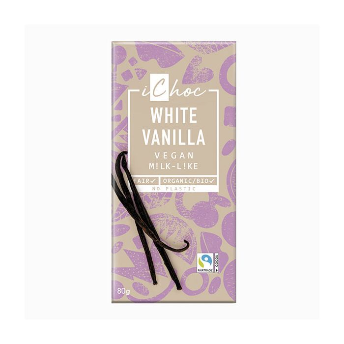 Chocolate blanco vainilla iChoc 80g ECO main product photo