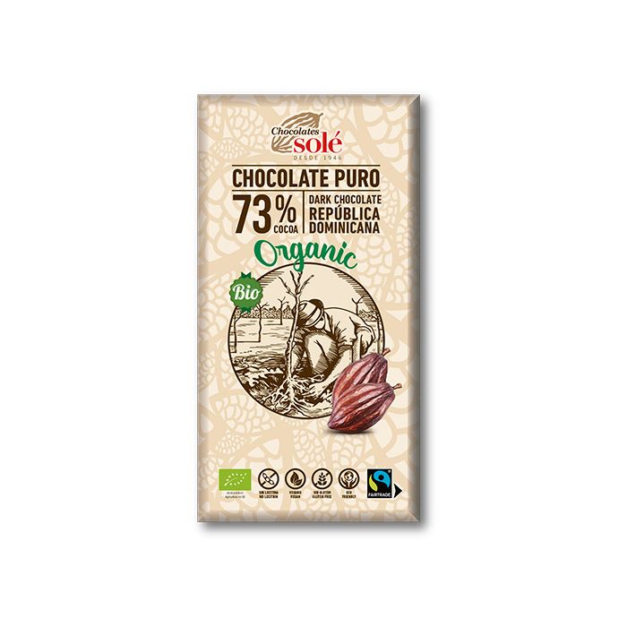 Chocolate negro 73% Sole 100g ECO main product photo