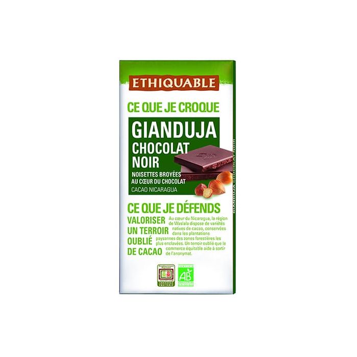 Chocolate negro praline Ethiqua 100g ECO main product photo