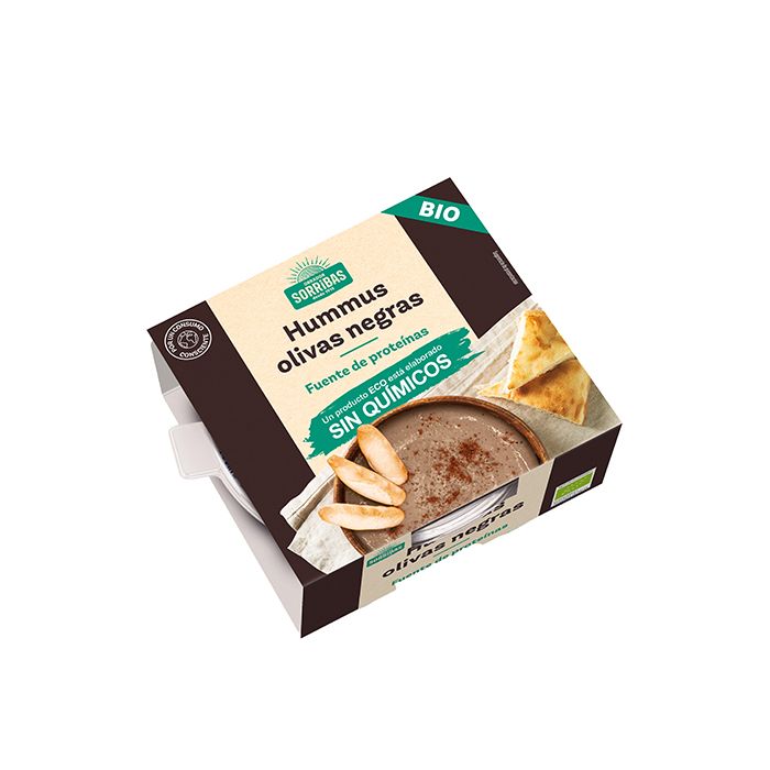 Hummus olivas negras Sorribas 240g ECO main product photo