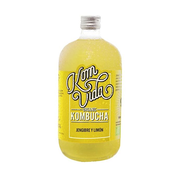 Kombucha jeng limón Komvida 750ml ECO main product photo