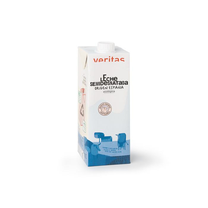 Leche semidesnatada brik Veritas 1l ECO main product photo