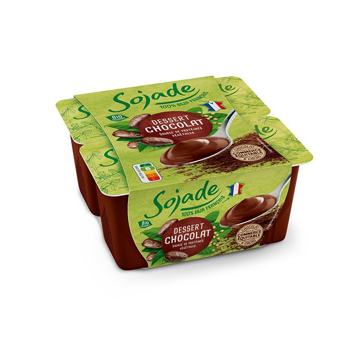 Postre soja chocolate Sojade 4x100g ECO main product photo