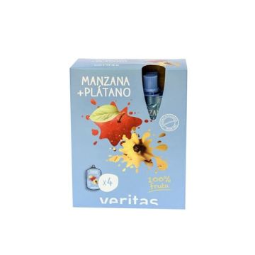 Puré manz plátano Veritas 4x100g ECO