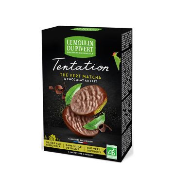 Galleta chocolate matcha Pivert 130g ECO