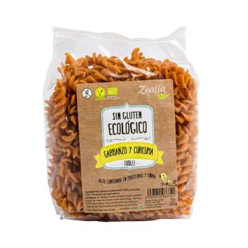 Fusilli garbanzo/curcuma Zealia 250g ECO