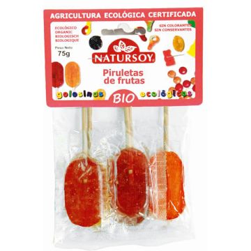 Piruletas Frutas Natursoy 6x12,5g ECO