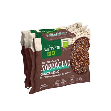 Tortita choco sarrac Santiveri 3x37g ECO