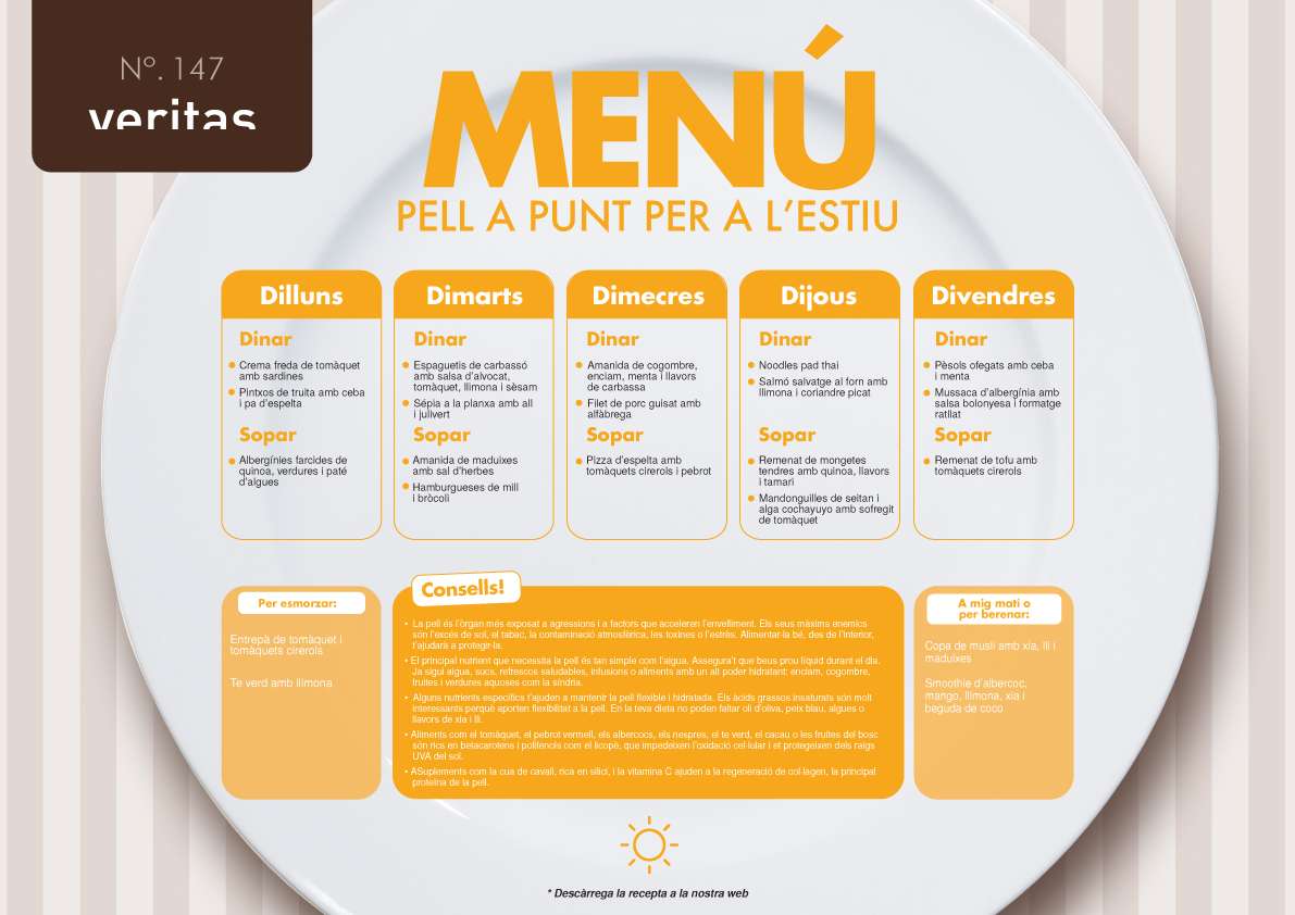 Pell a punt per a l'estiu - Menús - Veritas