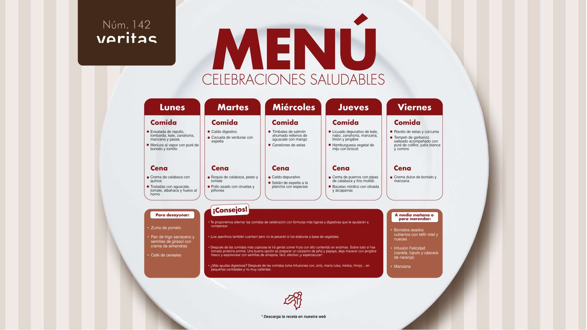Celebraciones saludables - Menús - Veritas