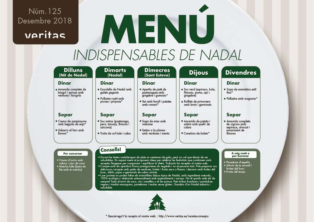 Indispensables de Nadal - Menús - Veritas
