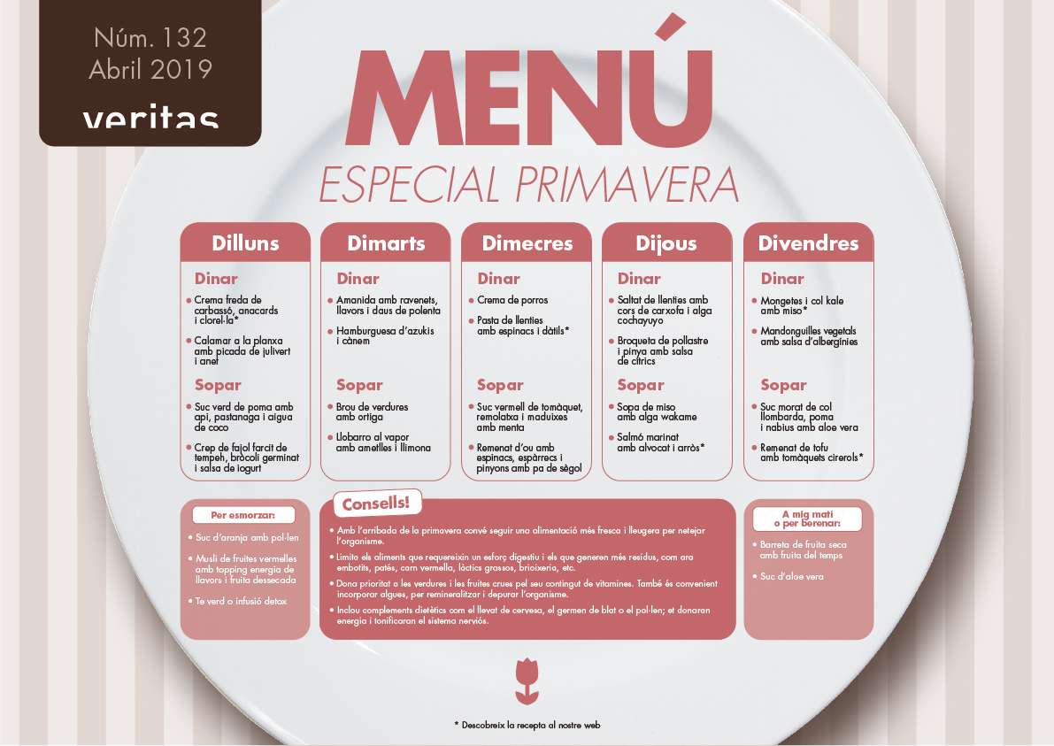 Especial primavera - Menús - Veritas