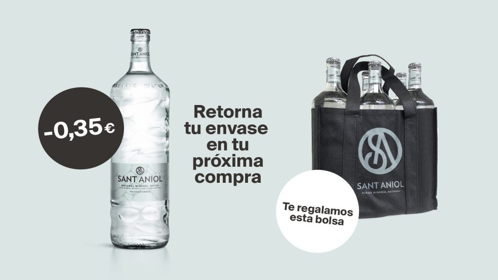 Veritas y Sant Aniol unidos en un proyecto de economía circular con envases de cristal retornable - Veritas