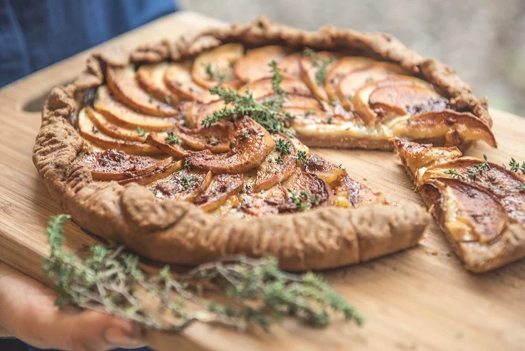 Galette de queso de cabra y manzana  - Menú de pícnic saludable