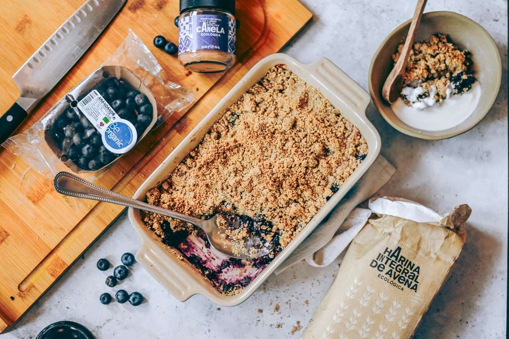 Crumble de nabius amb poma - Recepta - Veritas