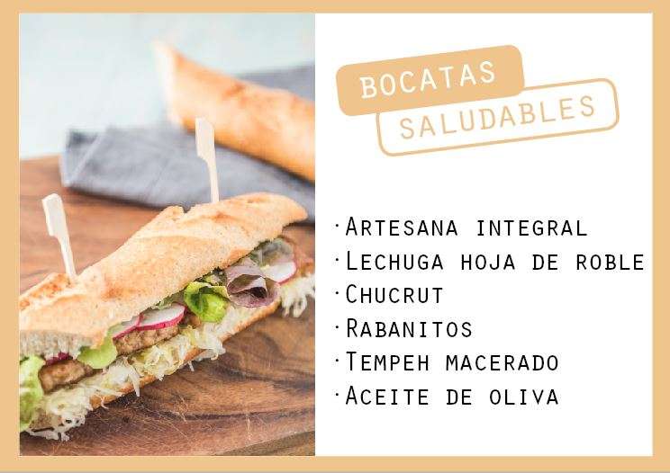 Bocata de tempe, chucrut y rabanitos - Veritas