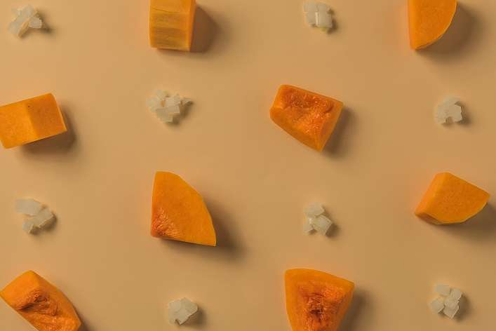 La etiqueta de una crema de calabaza ecológica - Veritas