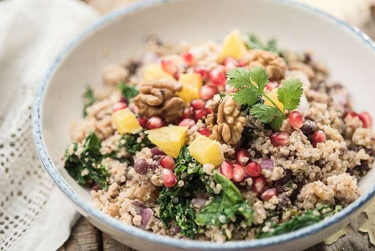 Ensalda de kale, quinoa y azukis