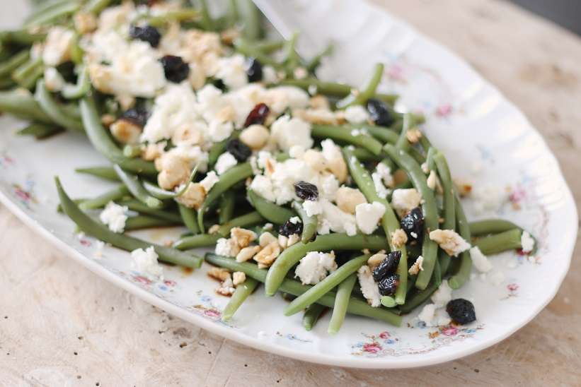 Judías verdes con tamari y queso feta - Veritas