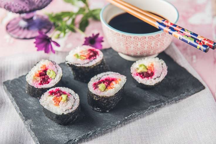 Makis de verduras y queso - Recetas - Veritas