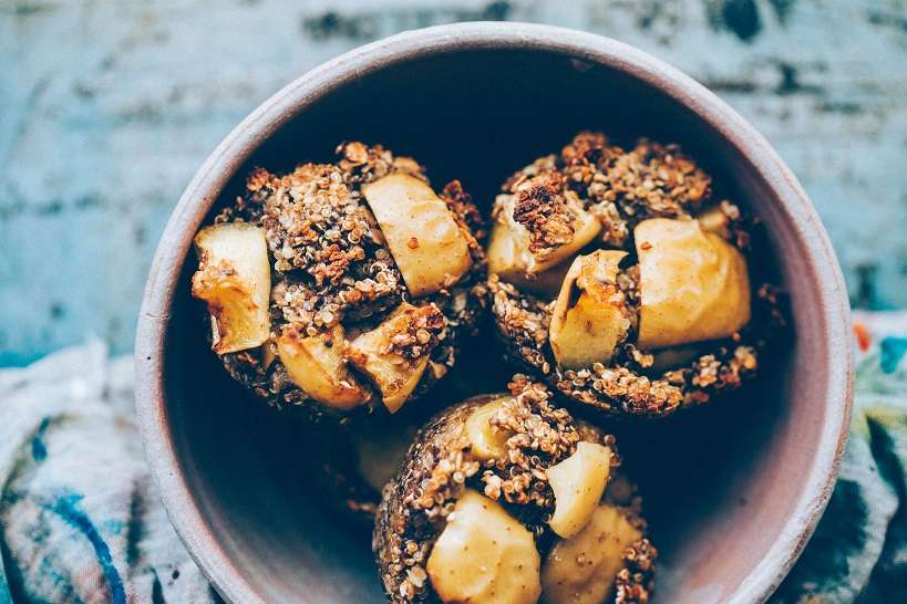 Minicakes vegano de quinoa y manzana - Recetas - Veritas
