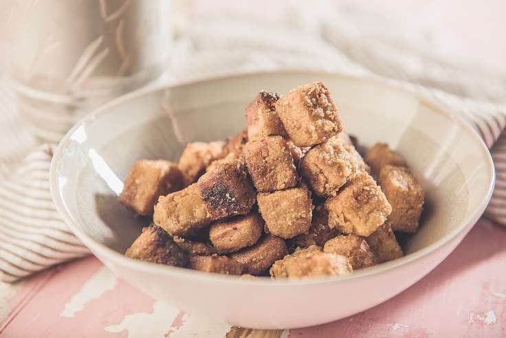 Tofu arrebossat amb gomashio - Veritas