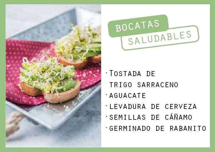 Tostada de trigo sarraceno con aguacate, semillas y germinados - Veritas