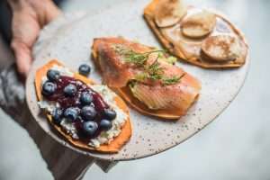 Tostadas de boniato con toppings - Recetas - Veritas